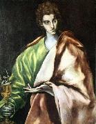 GRECO, El Apostle St John the Evangelist oil painting reproduction